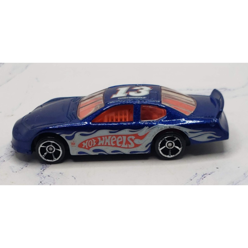 Hot Wheels Racing 2008 Blue With White Flame Dodge Charger Stock Car 146/196